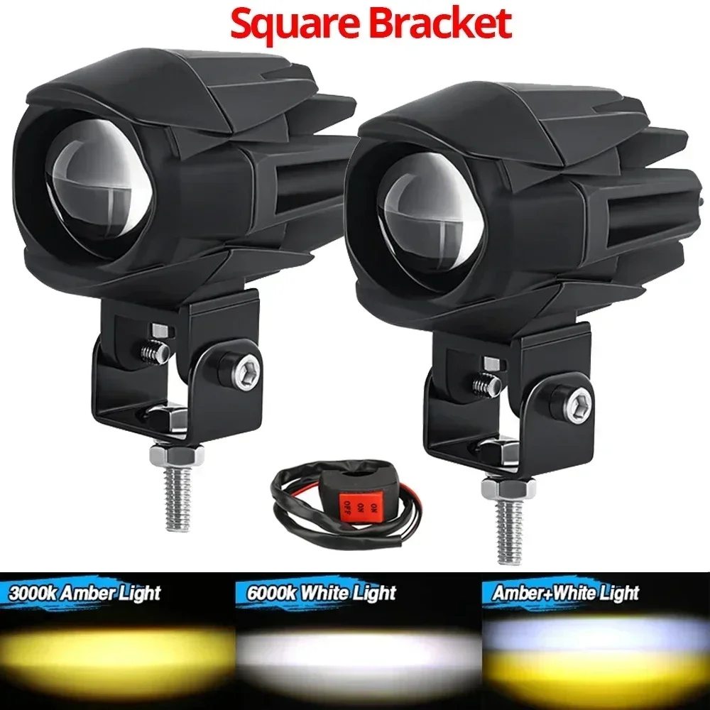 Светодиодный прожектор для мотоцикла 200 Вт, противотуманные фары, аксессуары для бездорожья ADV GS UTV, лампа для грузовика, вспомогательные фары 12 В 24 В