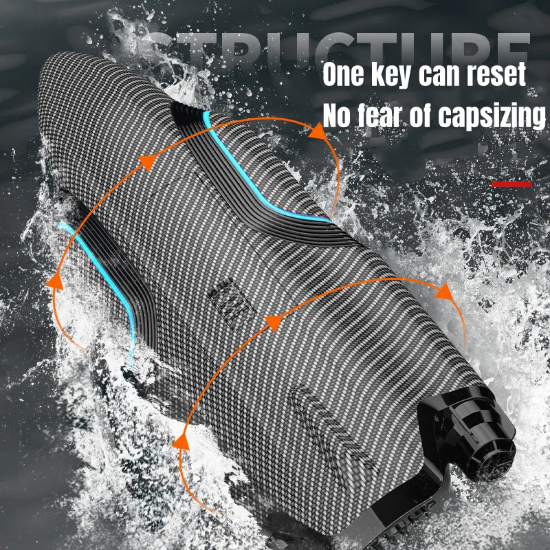 2022 Brand New RC Electric Speedboat Racing Boat Racing Water Toy High Speed Twin Pump Vortex Jet 2.4G Remote Control Boat enlarge