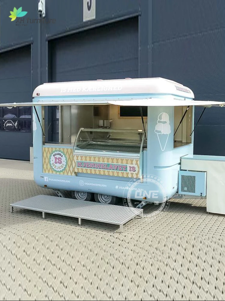 Передвижной грузовик для еды на заказ многофункциональный продажи кофе молока
