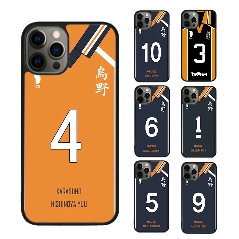 Кейс для телефона с эмблемой команды Карасуно из Haikyuu!! для iPhone 14 13 Pro Max Coque 12 11 Apple 8 PLUS 7 6 XR X XS фундас он.