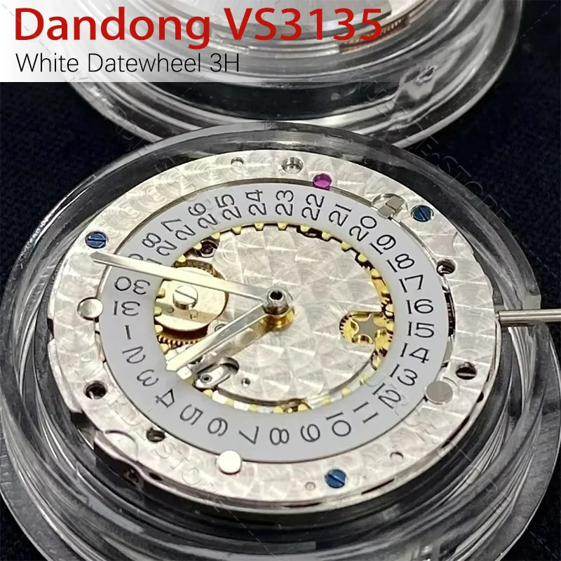Фото НОВЫЙ автоматический механический механизм Dandong VSF Super 3135, 29 камней, синее балансировочное колесо, часовой механизм VS-3135, чистая фабрика №1