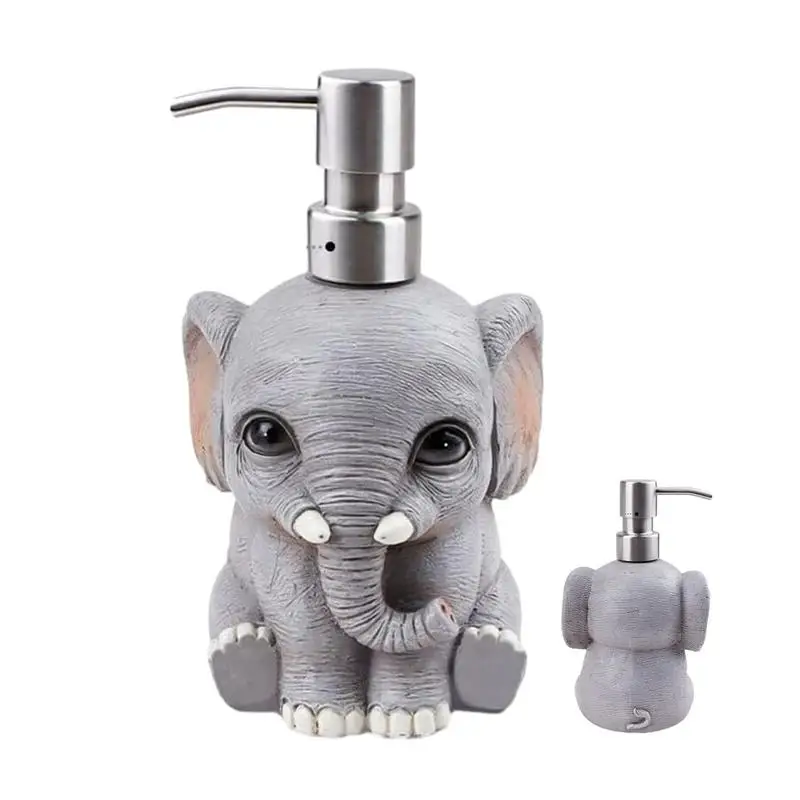 

Portable Elephant Bathroom Soap Dispenser Refillable 14oz Liquid Soap Pump Hand Washing Dispenser For Home Kitchen Bathroom