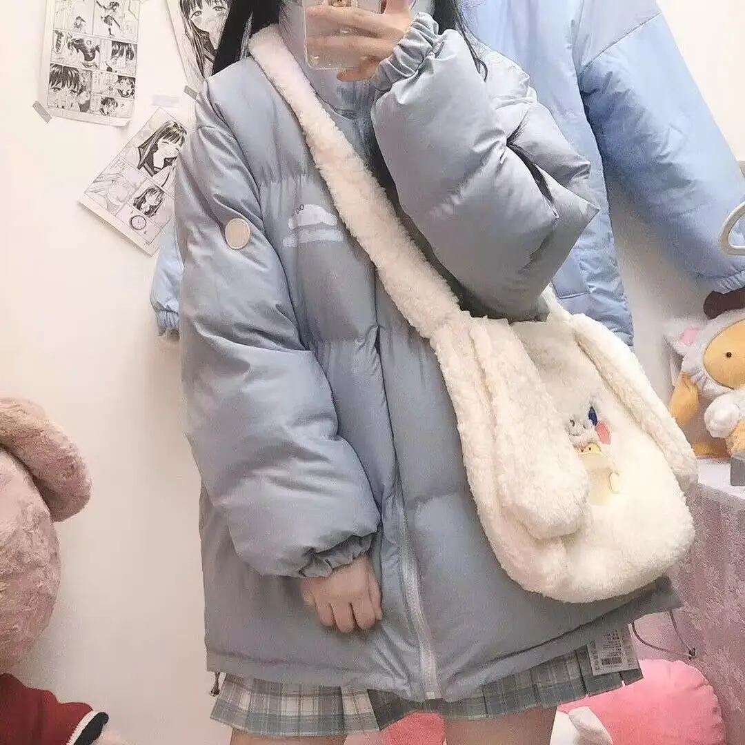 

Sanrio милый Коричный осень и зима Двусторонняя одежда из хлопка Kuromi сто Свободная Женская хлопковая одежда подарок на день рождения