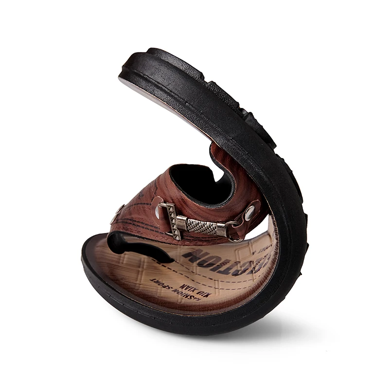 Мужские шлепанцы для дома и пляжа Нескользящие плоская подошва повседневные