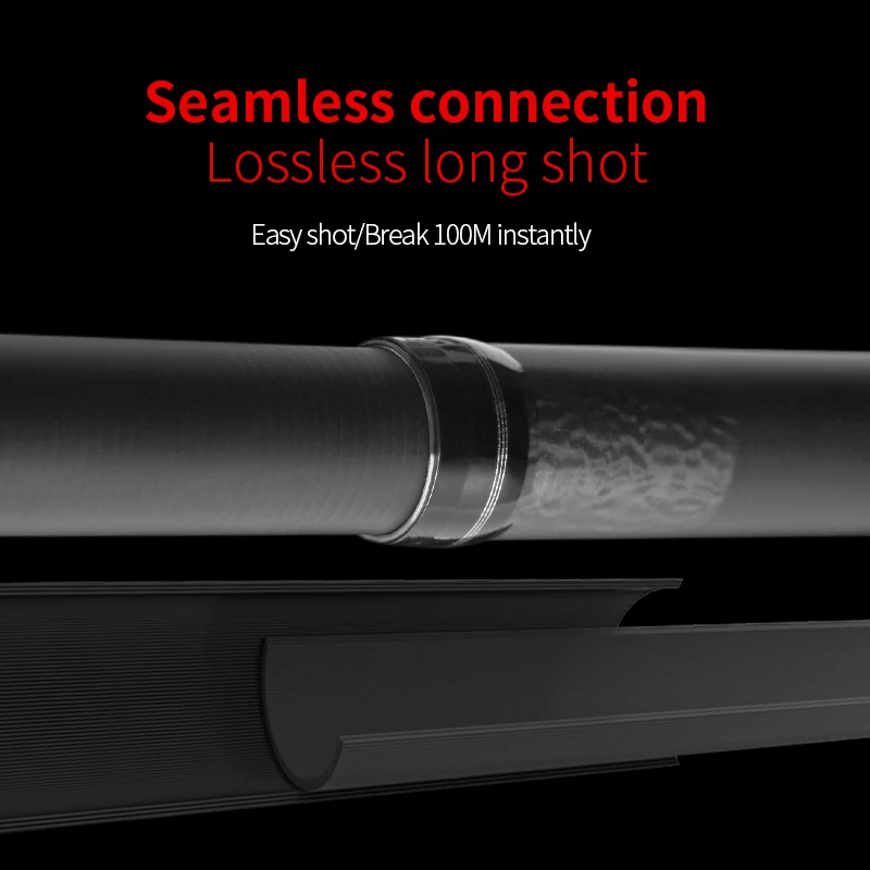 LINNHUE High Quality Carbon Spinning Rod 2.4m-5.4m Super Light 5/6/7/8 Sections Telescopic Long Handle Fiber Fishing |