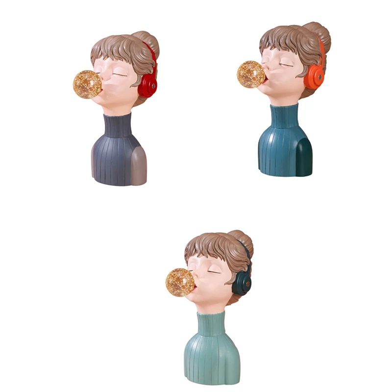 Скандинавский кристалл жевательная резинка статуя девушки скульптура из смолы