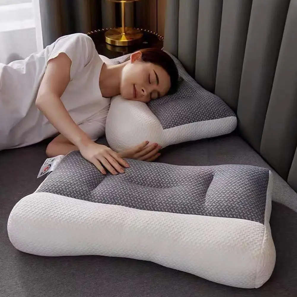 

Soybean Fibre Sleeping Pillow Neck Pillow Protect Cervical For Sleeping Healthy Ergonomically Designed Pillows Soft Breatha L3c6