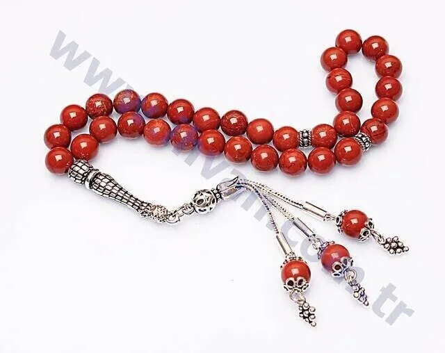 IQRAH Jasper Stone Beads Prayer Beads (925 STERLING SILVER)