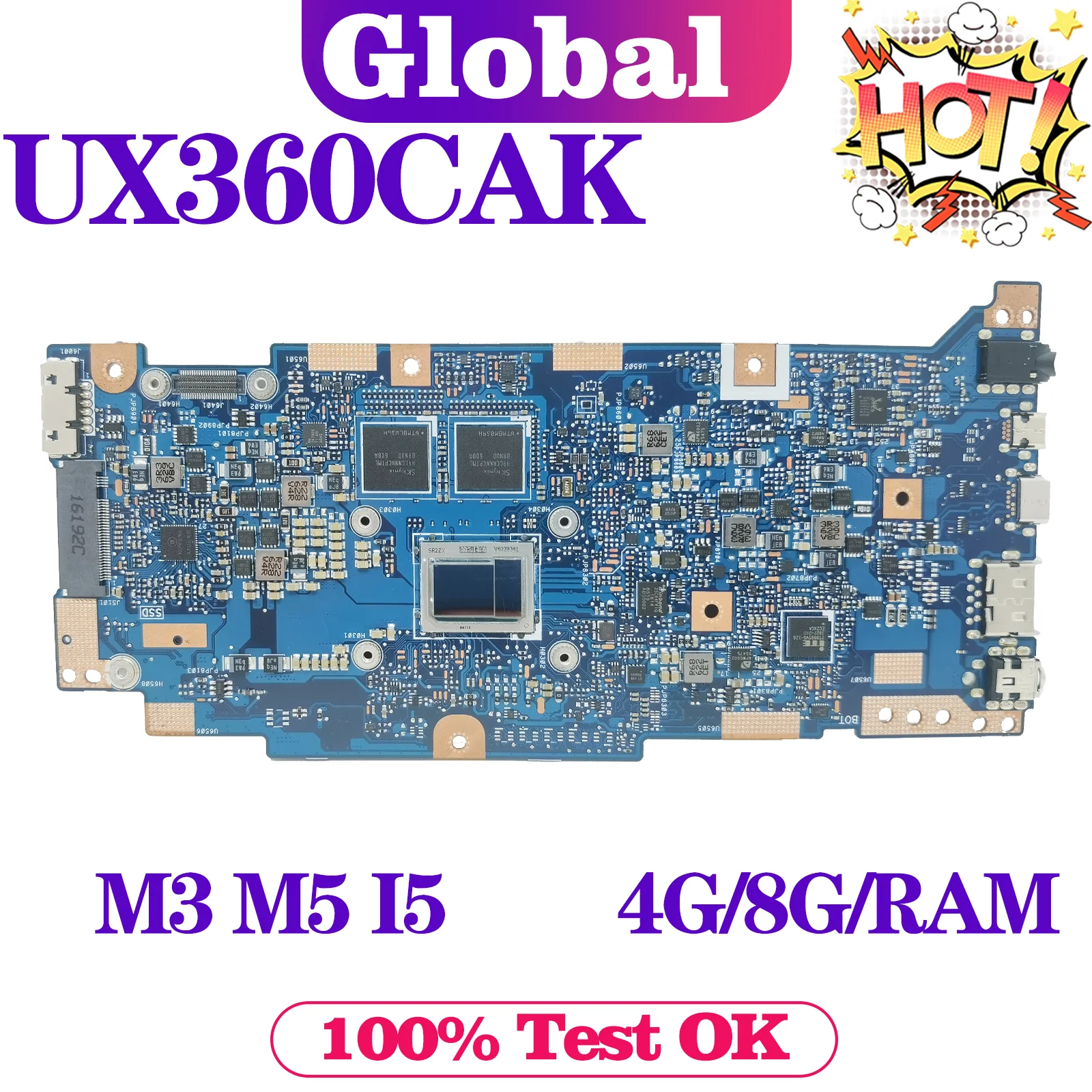 Материнская плата KEFU UX360 ASUS UX360CA UX360CAK UX360C TP360CA U360CA для ноутбука M3 I5 M7 4G/8G-RAM - купить