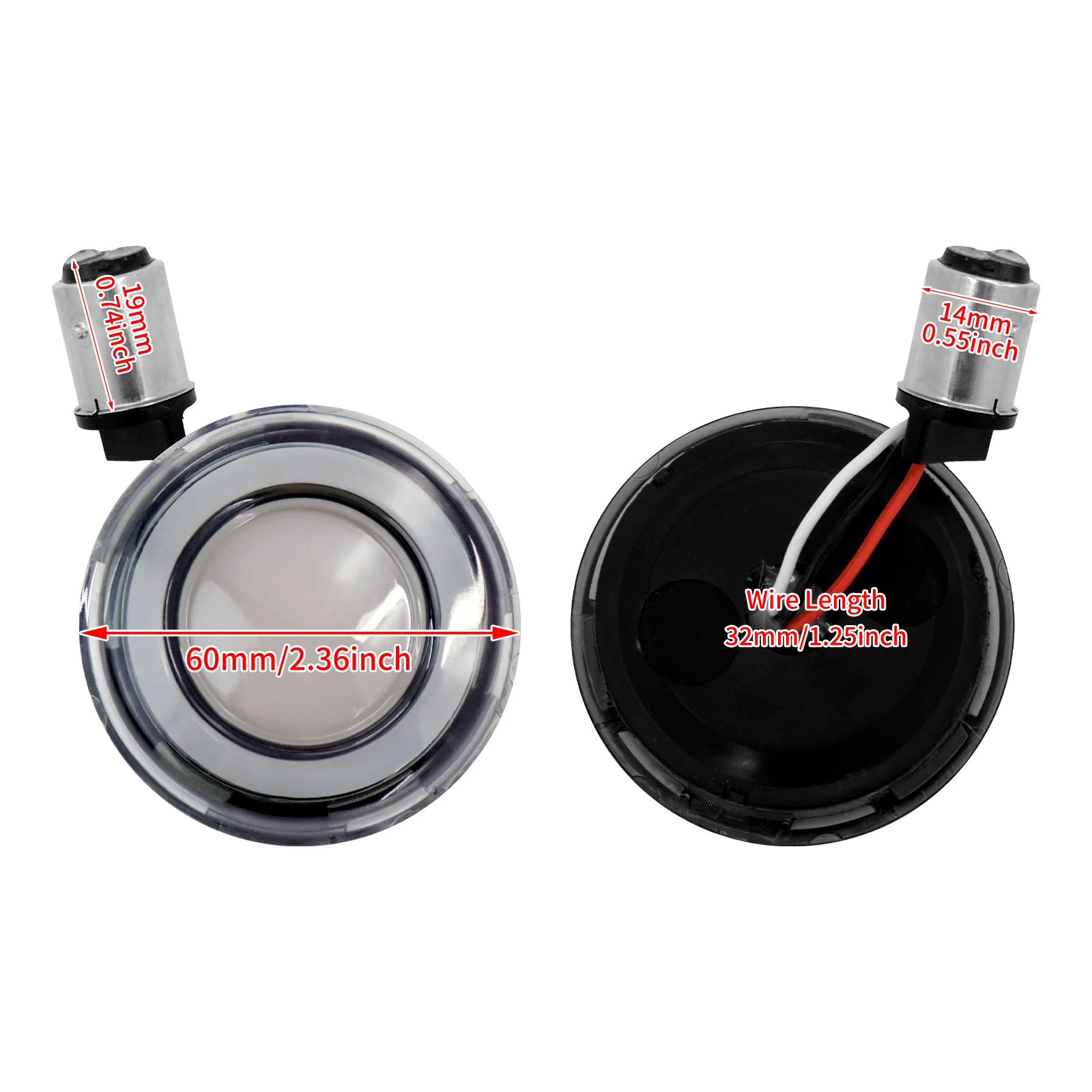 2xMotorcycle Bullet Style 1157 Turn Signal Conversions LED Panel Light For Harley Sportster XL883 Dyna Softail Touring Road King |