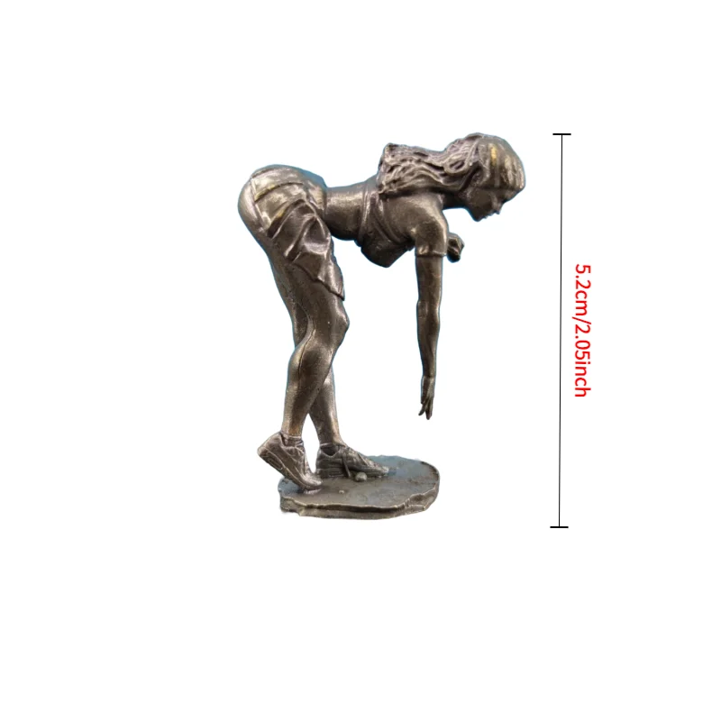 

Миниатюрная медная статуэтка женщины-гольфиста