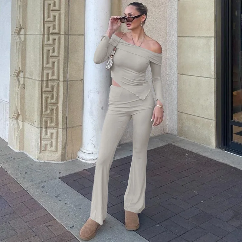 Женская одежда 2024 осенняя мода индивидуальный топ на одно плечо с лацканами