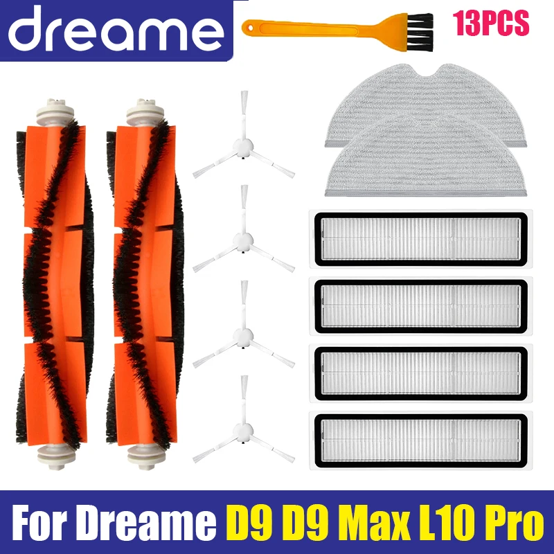 

Подходит для Dreame D9, D9 Max, L10 Pro, Trouver LDS Finder), роликовая боковая щетка, швабра, резервуар для воды, фильтр, пылесборник, аксессуар, часть