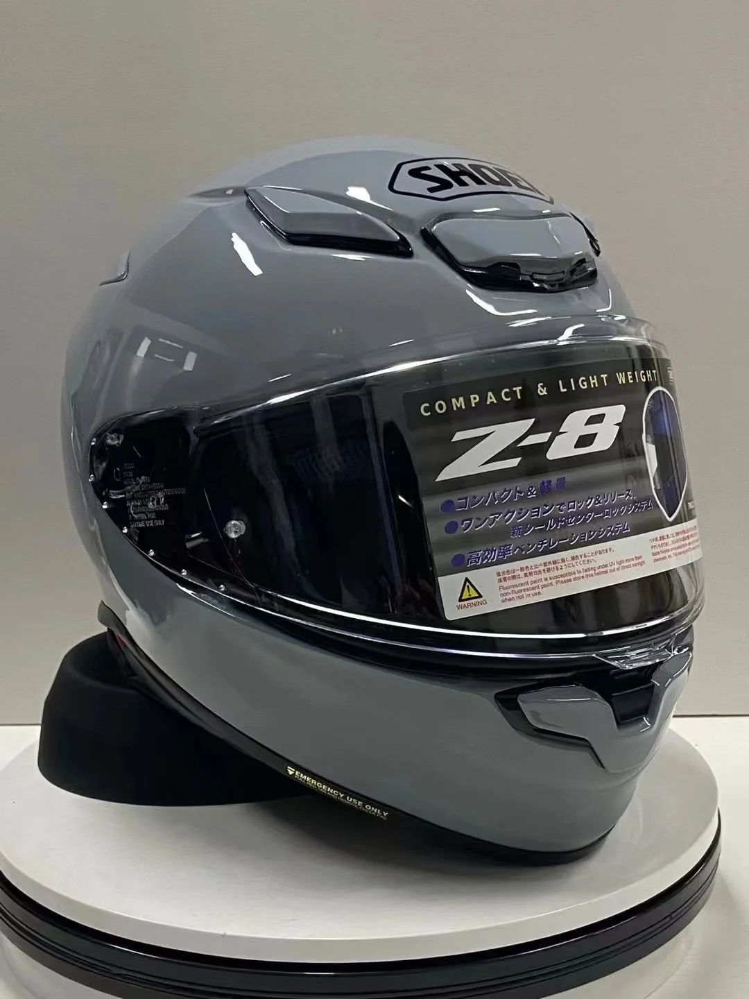 Полнолицевой мотоциклетный шлем Shoei Z8 Z-8 NXR2 глянцевый серый для мотокросса Casco De