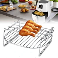air fryer double layer rack double layer skewers baking non stick grill premiums hot accessories kit for air fryermulti purpose