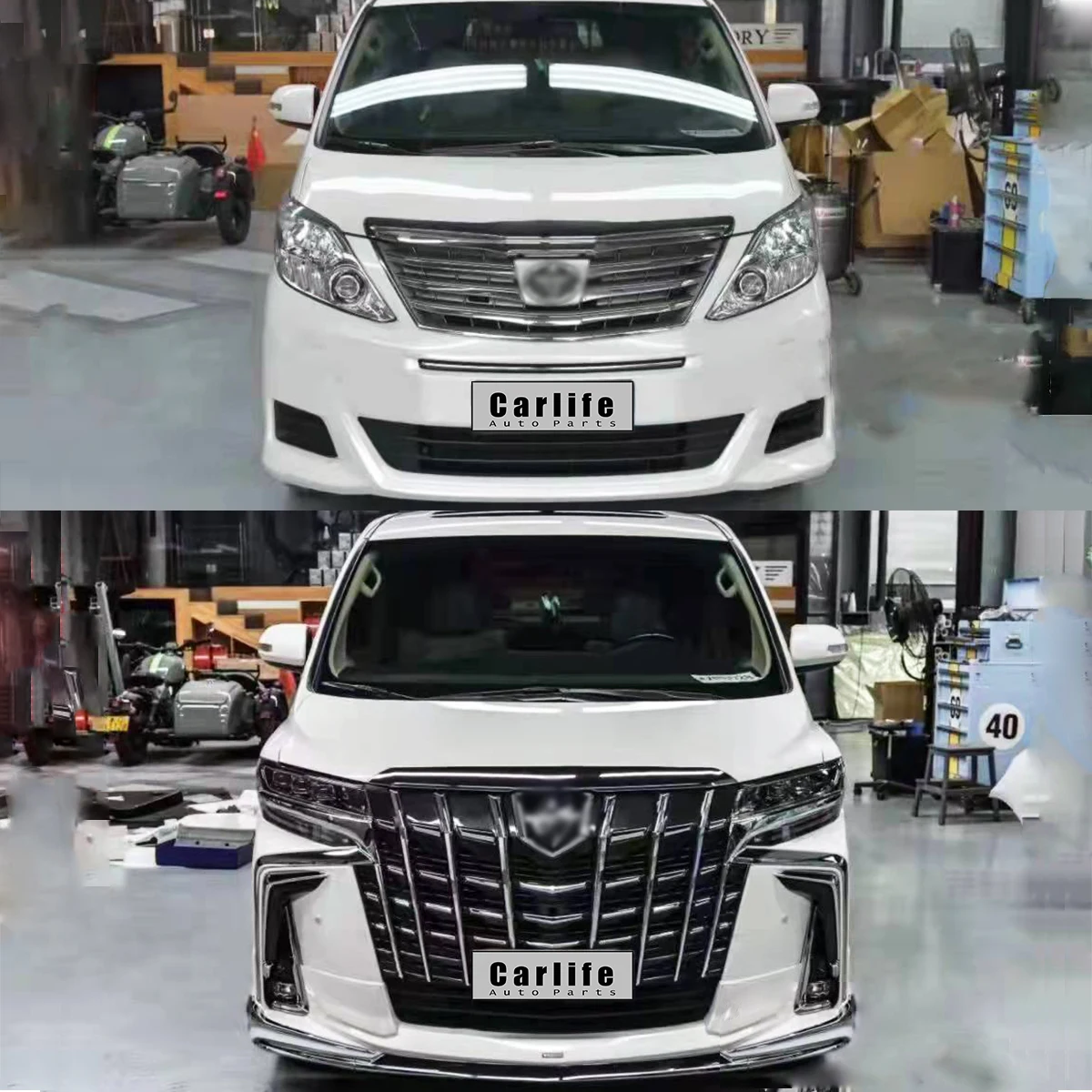 Высококачественные бамперы из полипропилена для toyota alphard 2008 2009 2010 2011 2012 2013 2014 2020