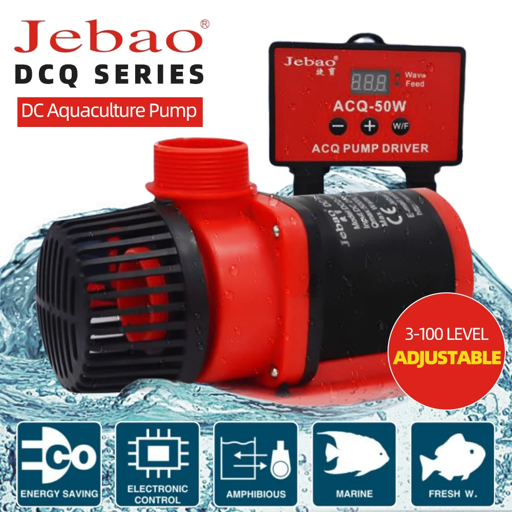 

Jebao DCQ Series Aquarium Water Pump Filter Fountain Pump 24V 28W 40W 45W 65W 80W Ultra Quiet Operation Aquariums Accessoires