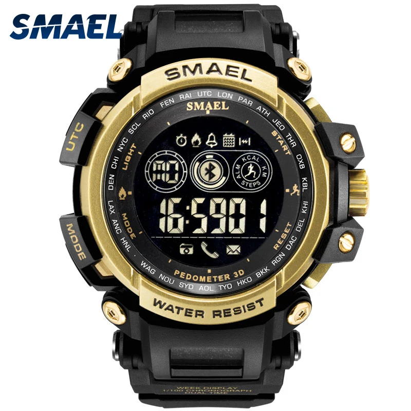 

Men Digital Wrist watches LED Display SMAEL Watch for male Digital clock Men Sport Watches Big Dial 8018 Wtaerproof Men Watches