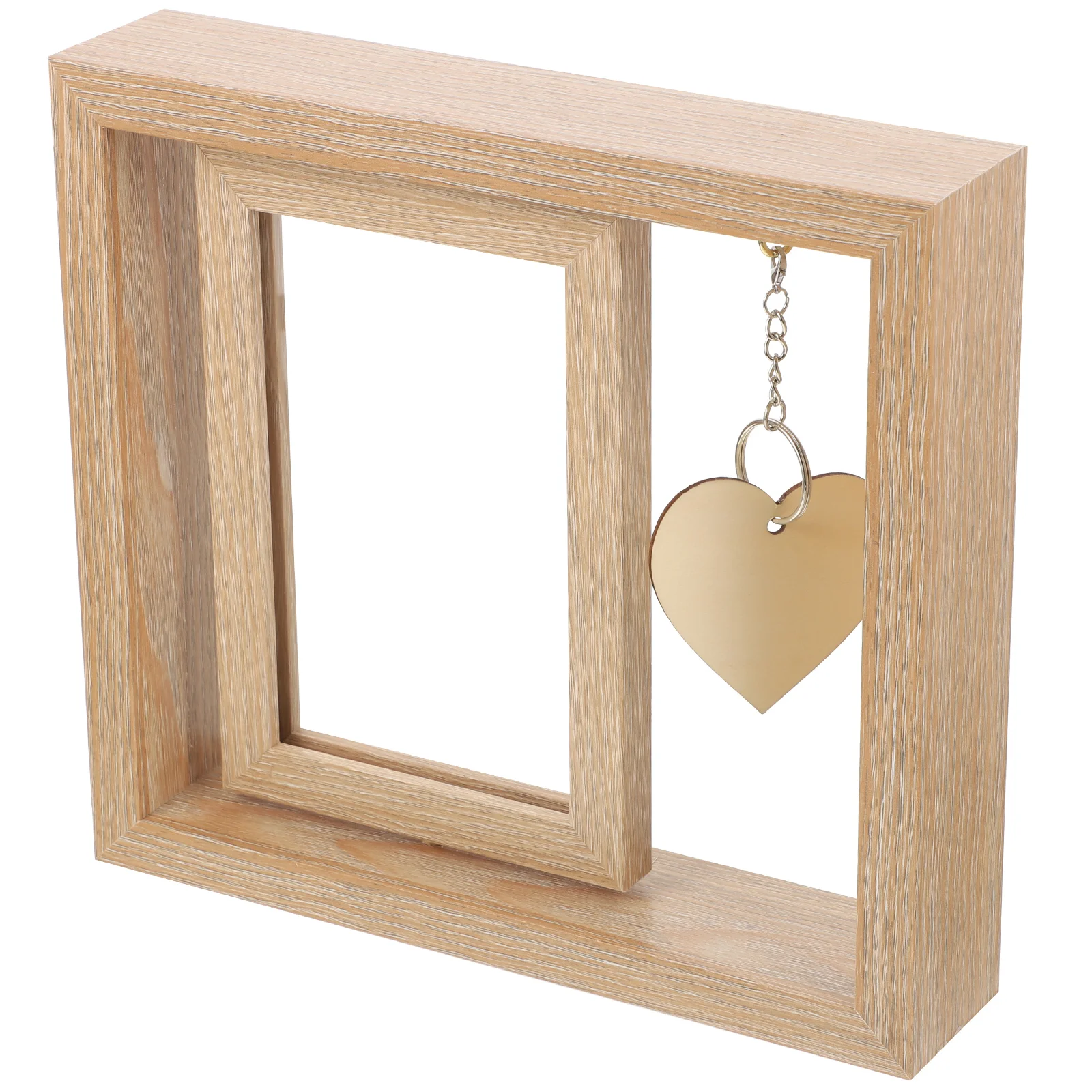 

Frame Picture Photo Frames Rotating Rustic Desktop Display Hanging Wall Tabletop Decorative Kids Hinged Wood Floating Wooden