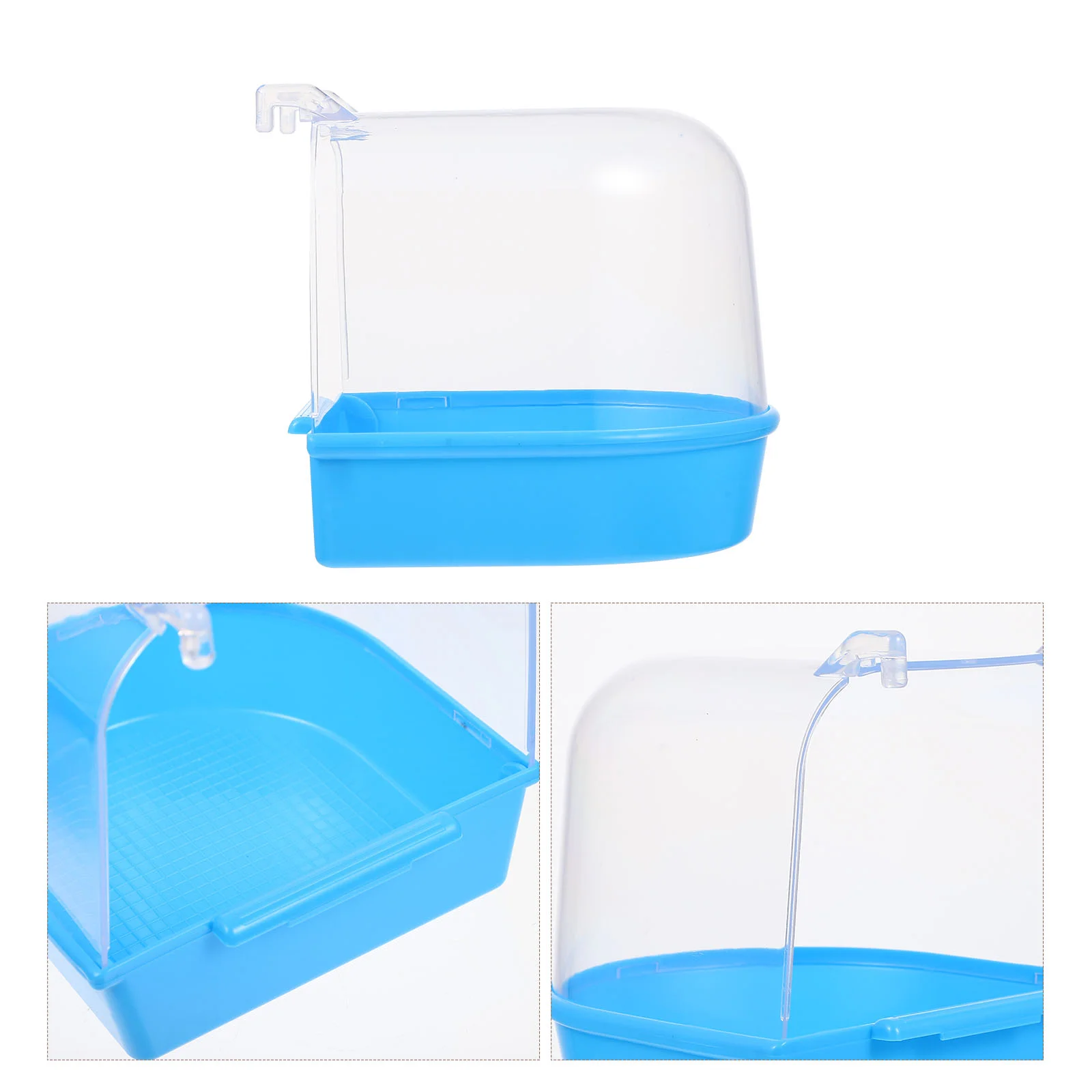 

Bird Bath Cage Parrot Box Bathtub Showerbathing Tub Bowl Hanging Container Parakeet Supply Cockatiel Small Caged Hummingbird