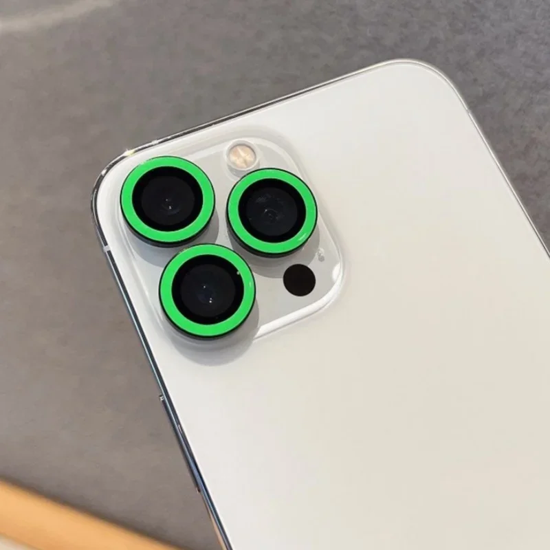 Светящаяся защитная пленка для объектива камеры IPhone 15 16 Pro Max защитное кольцевое