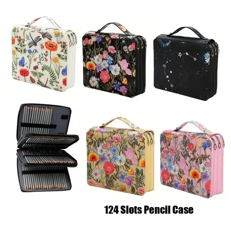 Портативный держатель 124 многослойный Органайзер на молнии для цветных