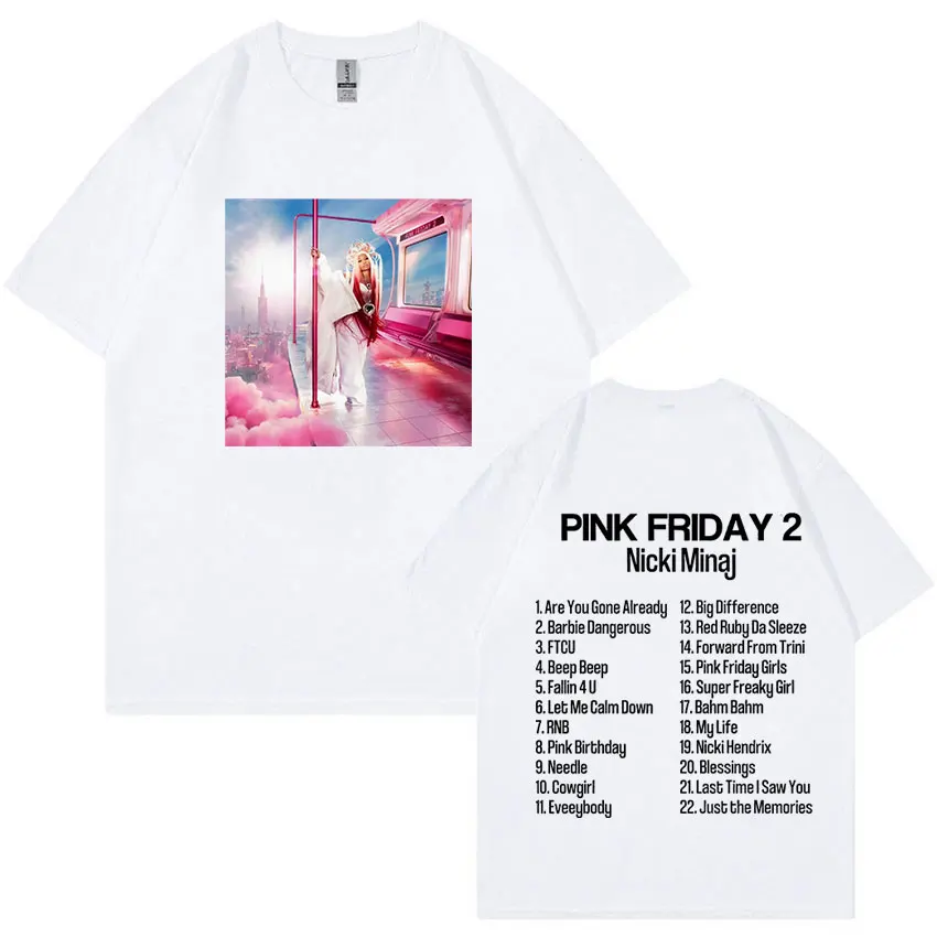 Футболка с новым альбомом Nicki Minaj Tour Повседневная модная винтажная хлопковая