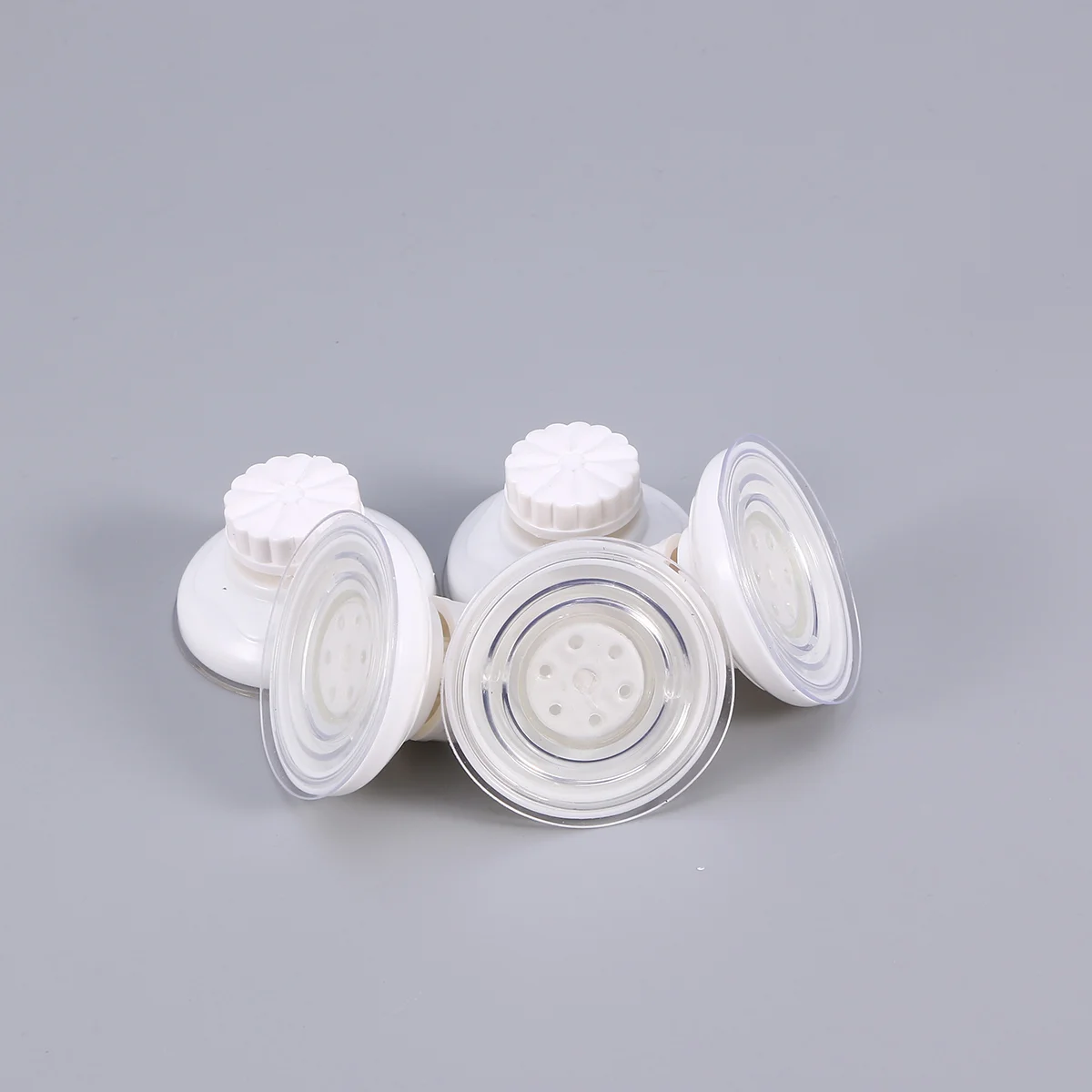 

5pcs 61cm PVC Rotate Vacuum Suction Cups Accessory with Screw Pole for Bath Shelf Shower Caddies