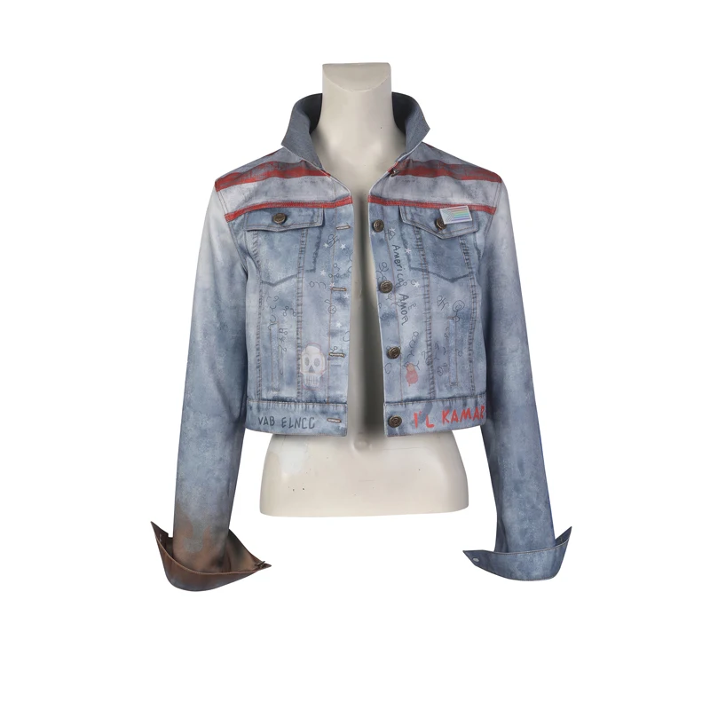 

America Chavez Denim Jacket In The Multiverse of Madness Adult Halloween Carnival 2022 Hero Cosplay Costume Printing Suit