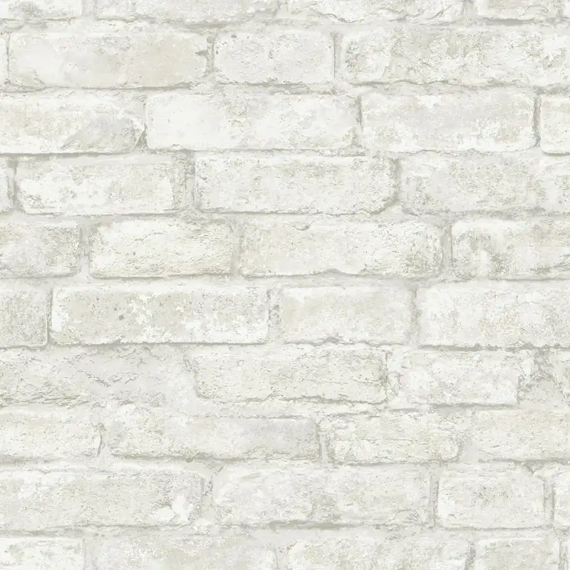 

Brick White Vinyl Peel and Stick Wallpaper, 20.8 inches by 216 inches, 31.2 sq. ft. Papel tapiz d para pared Vinyl flooring tile