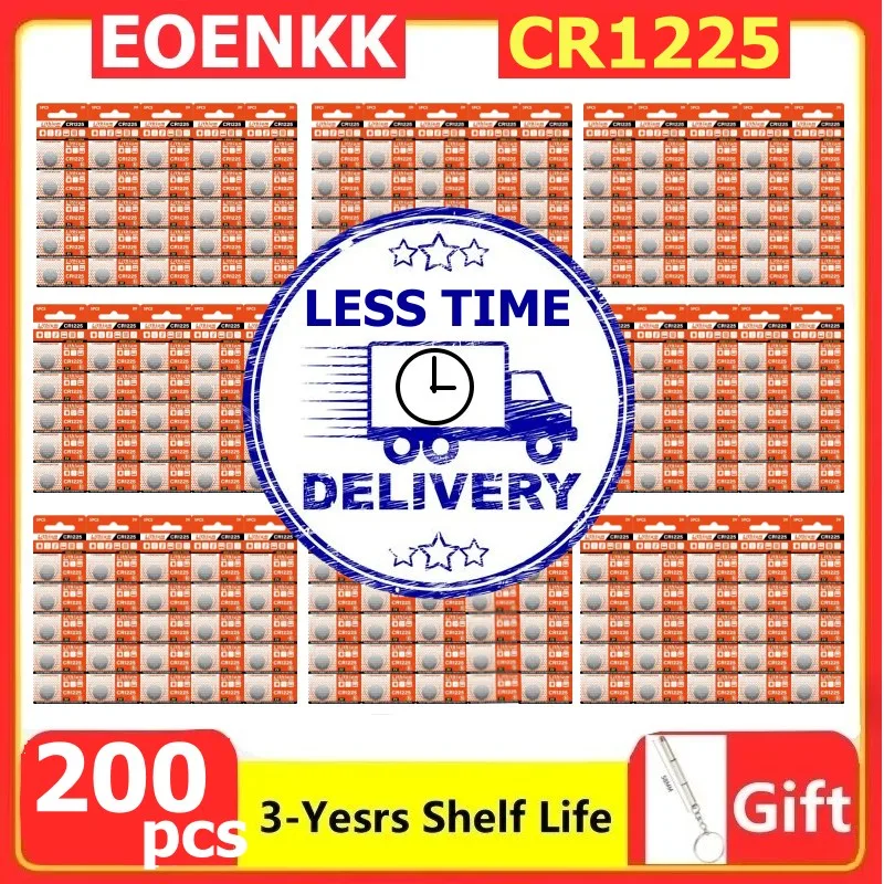Литиевая батарея CR1225 3 в, 10-200 шт., совместимая с BR1225 DL1225 KL1225 L1225 ECR1225 KCR1225 для калькулятора, часов, автомобильных ключей