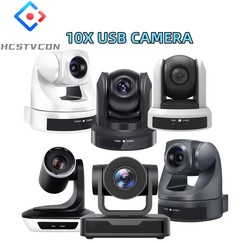 

1080P PTZ Camera USB 10X Zoom Optical Zoom Video Conference Camera for Facebook YouTube Church Education TV PC Live Streaming