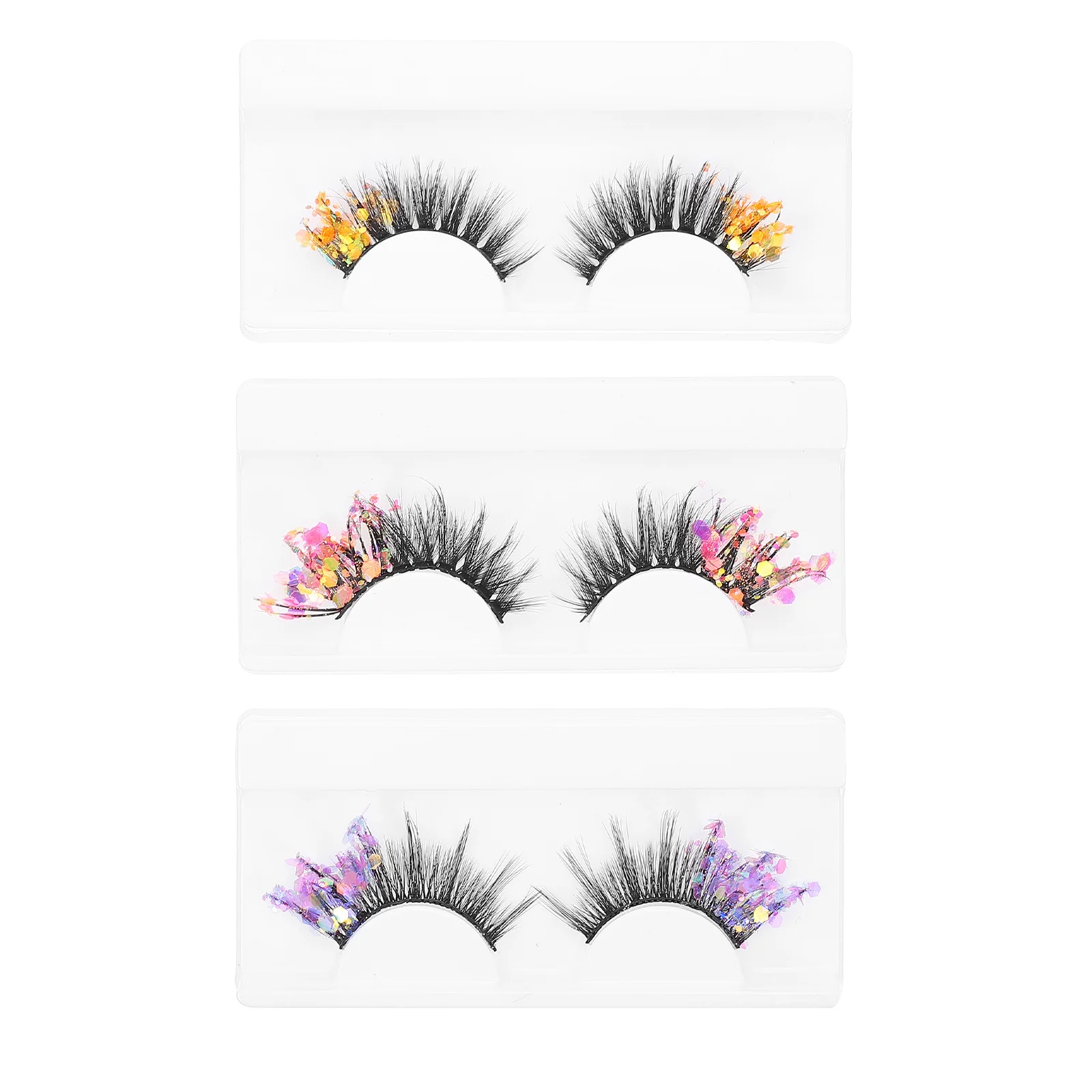 

Eyelashes Lashes Glitter False Fake Lash Fluffy Colored Dramaticeyelash 3D Extensions Makeup Natural Wispy Artificial Costume