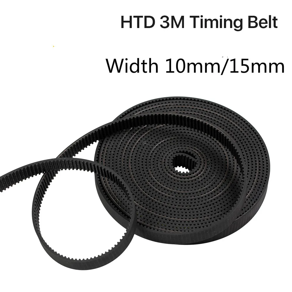 

HTD 3M Open Synchronous Timing Belt 3M-10 3M-15 Polyurethane for CO2 Laser Engraving Cut Machine Fiberglass Neoprene Pulley CNC