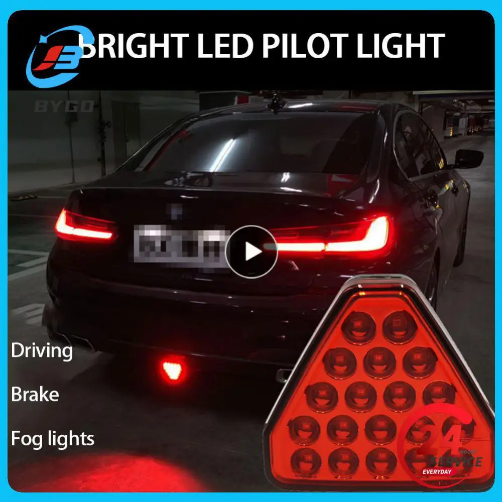 

10-15v Led Tail Light Durable Practical Safety Flash Light Automobile Signal Indicator 2w Dual Mode Optional 10x10x4.5cm