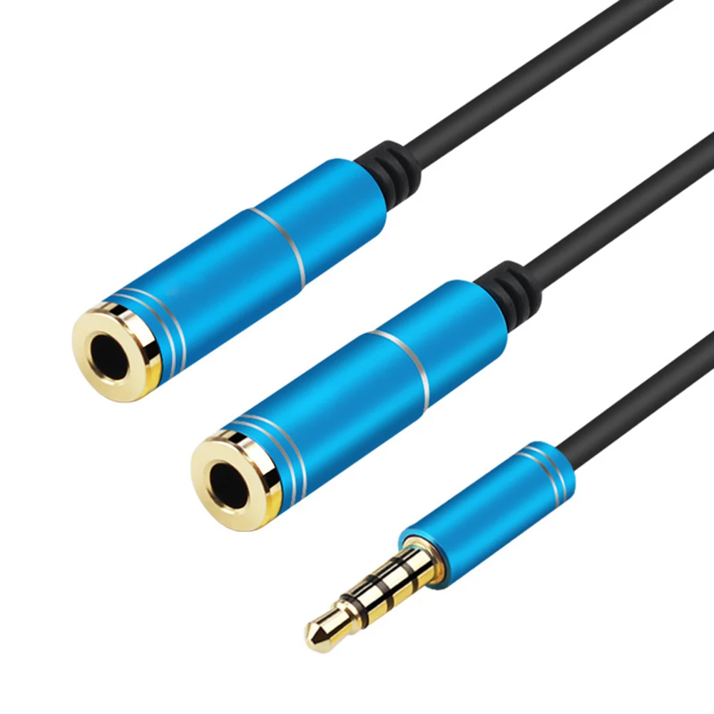 

Audio Stereo Cable 3.5mm Plug Male To 2 Female Ports Y Splitter Male Connector TRS 3 Pin Mini Female Connector
