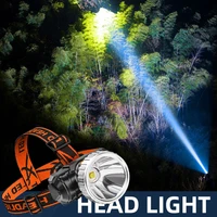 portable headlamp rechargeable led bright lights 35000lm headlight usb rechargeable camping head lamp fishing headlight