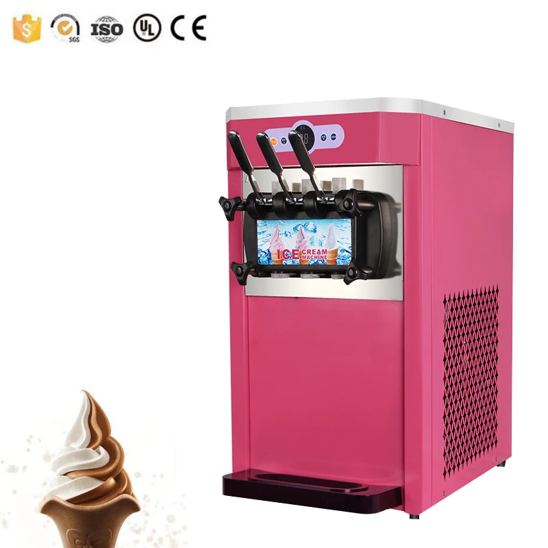 

Машина для приготовления мягкого мороженого, маленький настольный трехцветный аппарат для приготовления мороженого на продажу