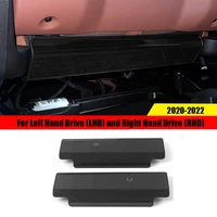 stainless car front seat anti kick dust board pad frame sticker cover for subaru forester 2020 2022 accessories garnish styling