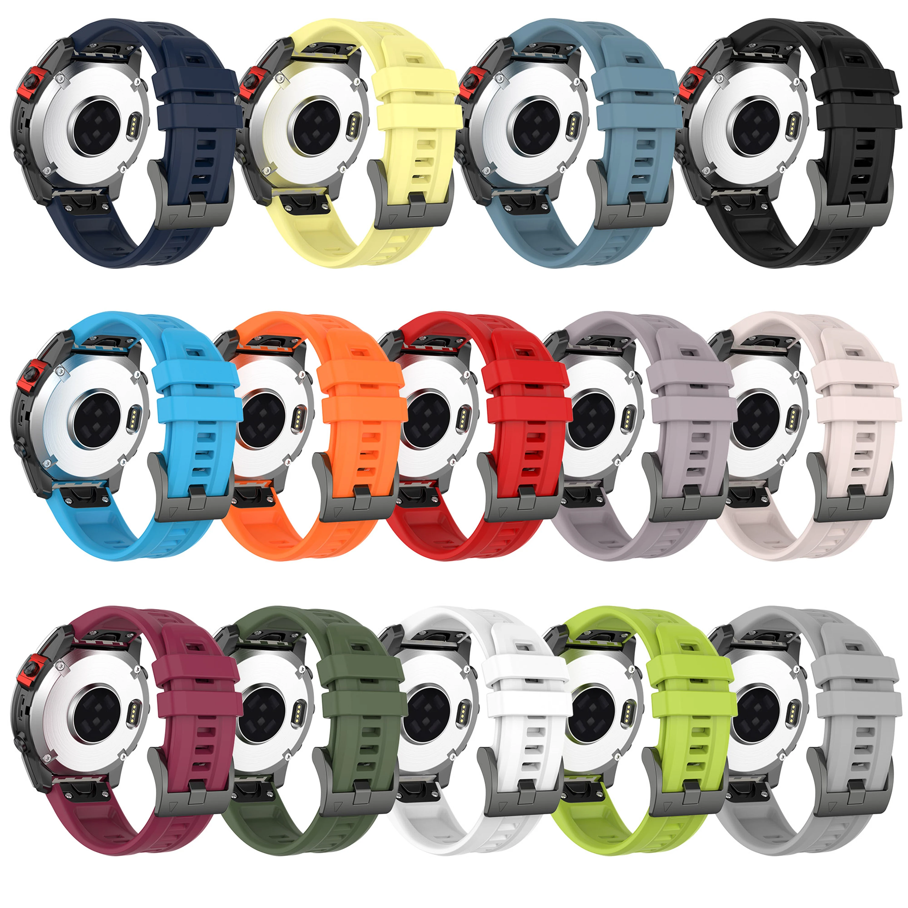 26 22 20MM Silicone Watch Band Straps For Garmin Fenix 7X 7 7s 5 5X Plu Easyfit Wristband Fenix 6X 6 Pro 6s Smart watch Bracelet