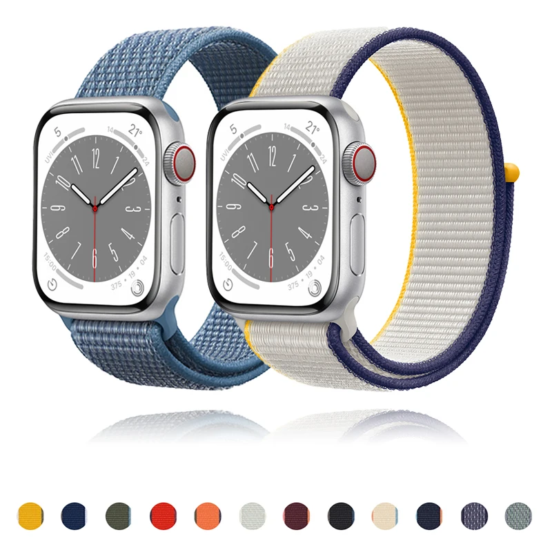 Nylon Loop Strap for Apple Watch Band 49mm 44mm 41 40 45mm Sport Wristband Replacement Strap for iWatch Ultra Series 8 7 SE 6 5