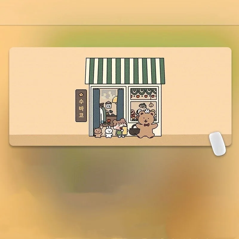 

Cute Mouse Pad Large Game Computer Keyboard Office Long Table Mat Kawaii Desk OfficeHome Decoration Antislip Girls Boys Room