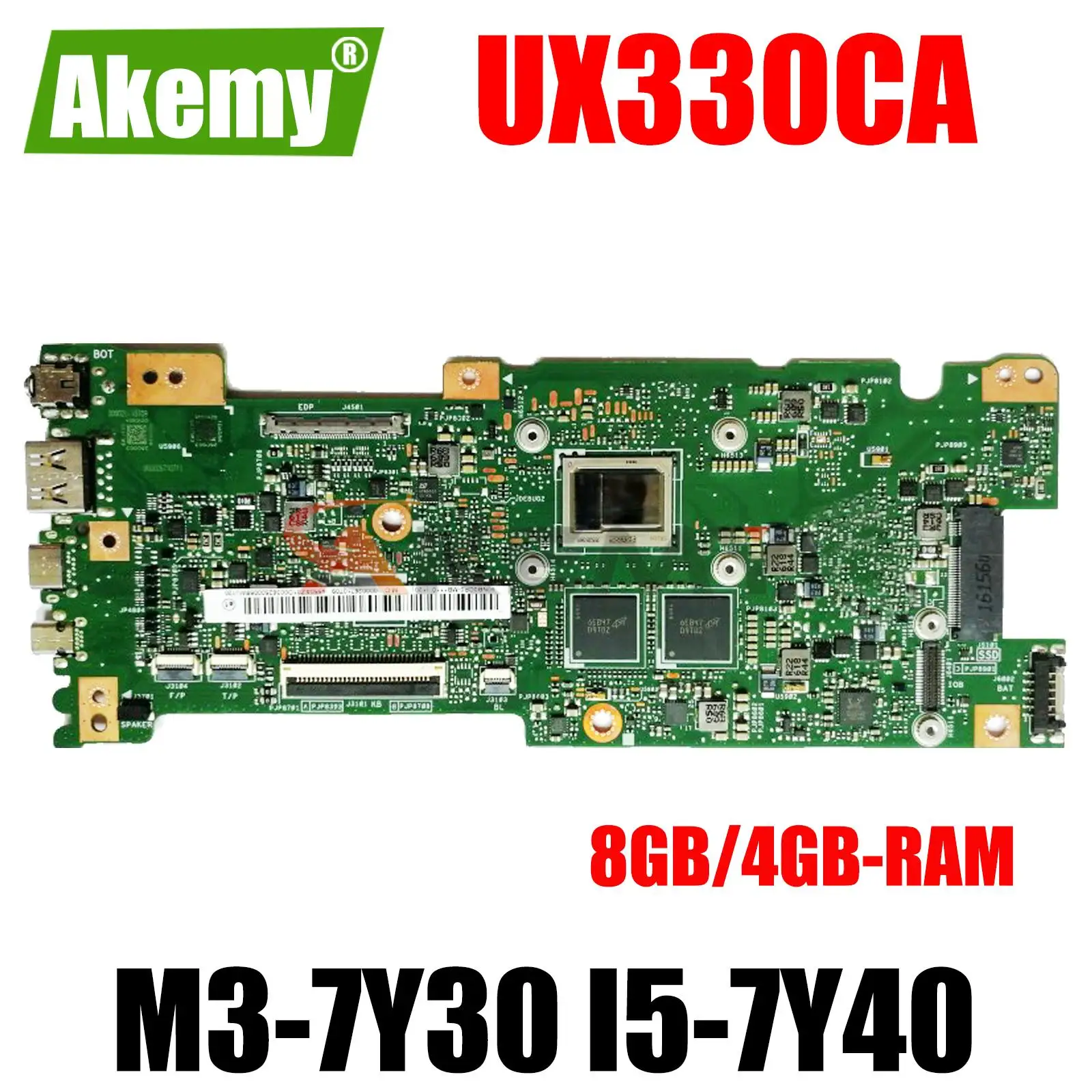 

Материнская плата UX330CA для ноутбуков ASUS U330C UX330 UX330C UX330CAK, системная плата со стандартом памяти 8 ГБ/4 ГБ-ОЗУ, тест GM 100%