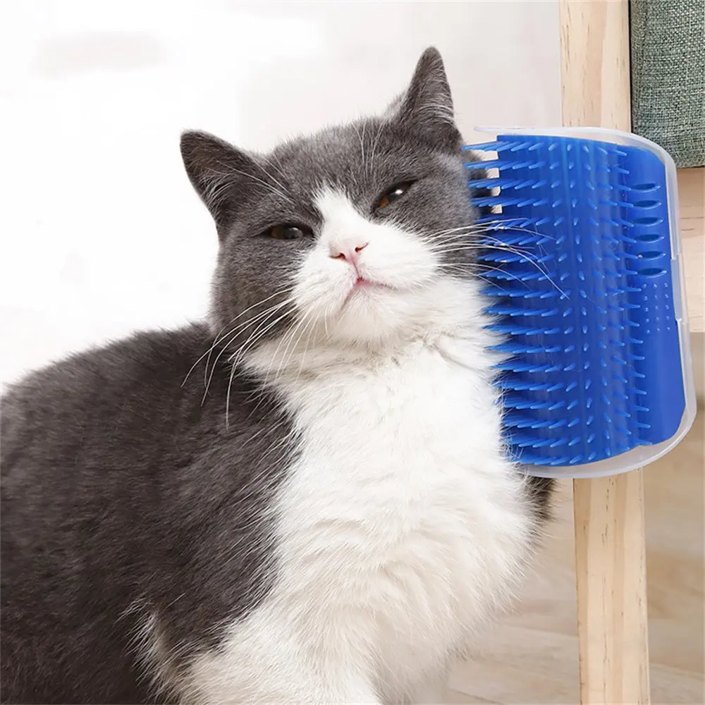 

Cat Corner Self Groomer Massage Comb with Catnip Removable Cat Scratching Rubbing Brush Pet Grooming Brush Kitten Cat Supplies