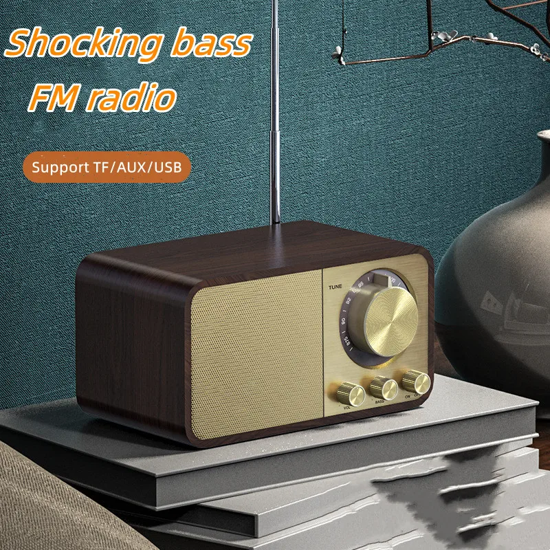 

FM-радио Bluetooth-динамик Портативный HIFI объемный стерео беспроводной сабвуфер AUX USB домашняя аудиосистема для компьютера