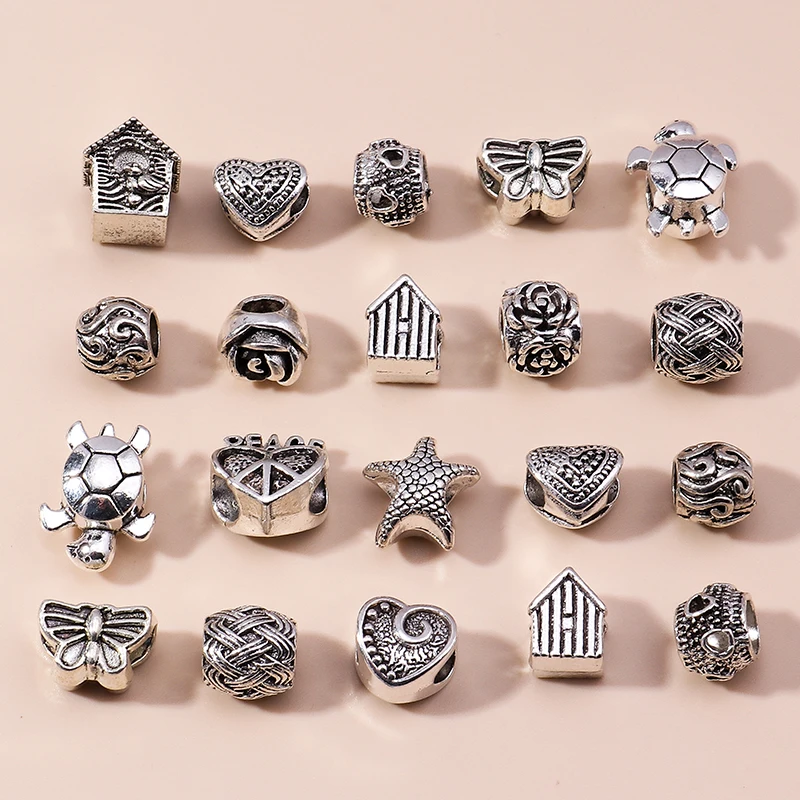 

15Pcs Designer Charms Alloy Charms Beads For DIY Jewelry Making Bracelets Bangles Accessories House Hearts Pendants DIY Findings