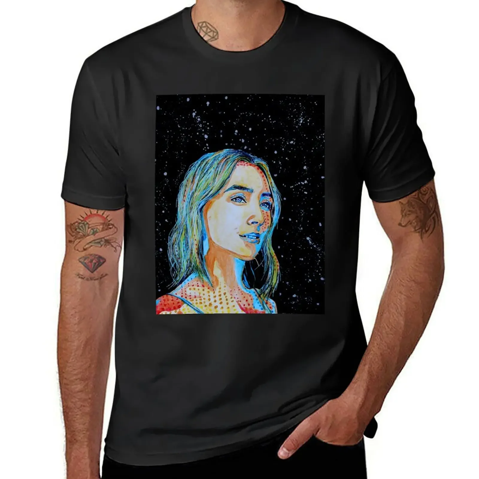 Футболка в стиле комиксов Saoirse Ronan рубашка аниме лето 2021 мужские футболки