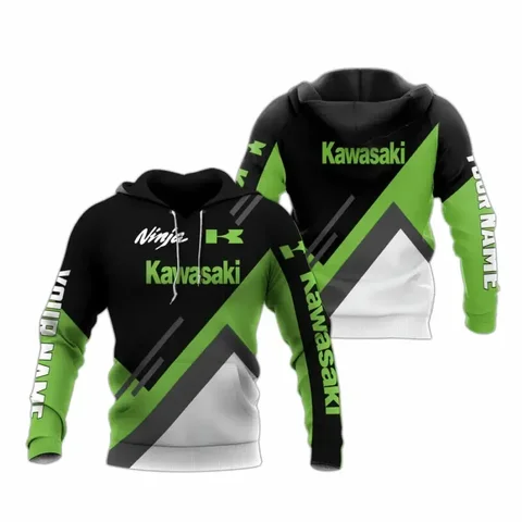 Kawasaki Motorcycle Racing Team 2025 мужская толстовка с капюшоном