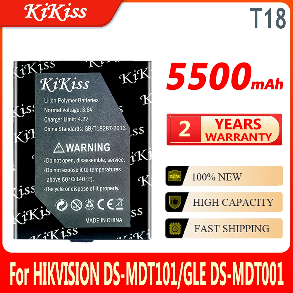 

5500mAh KiKiss High Capacity Battery T 18 for HIKVISION T18 DS-MDT101/GLE Bateria