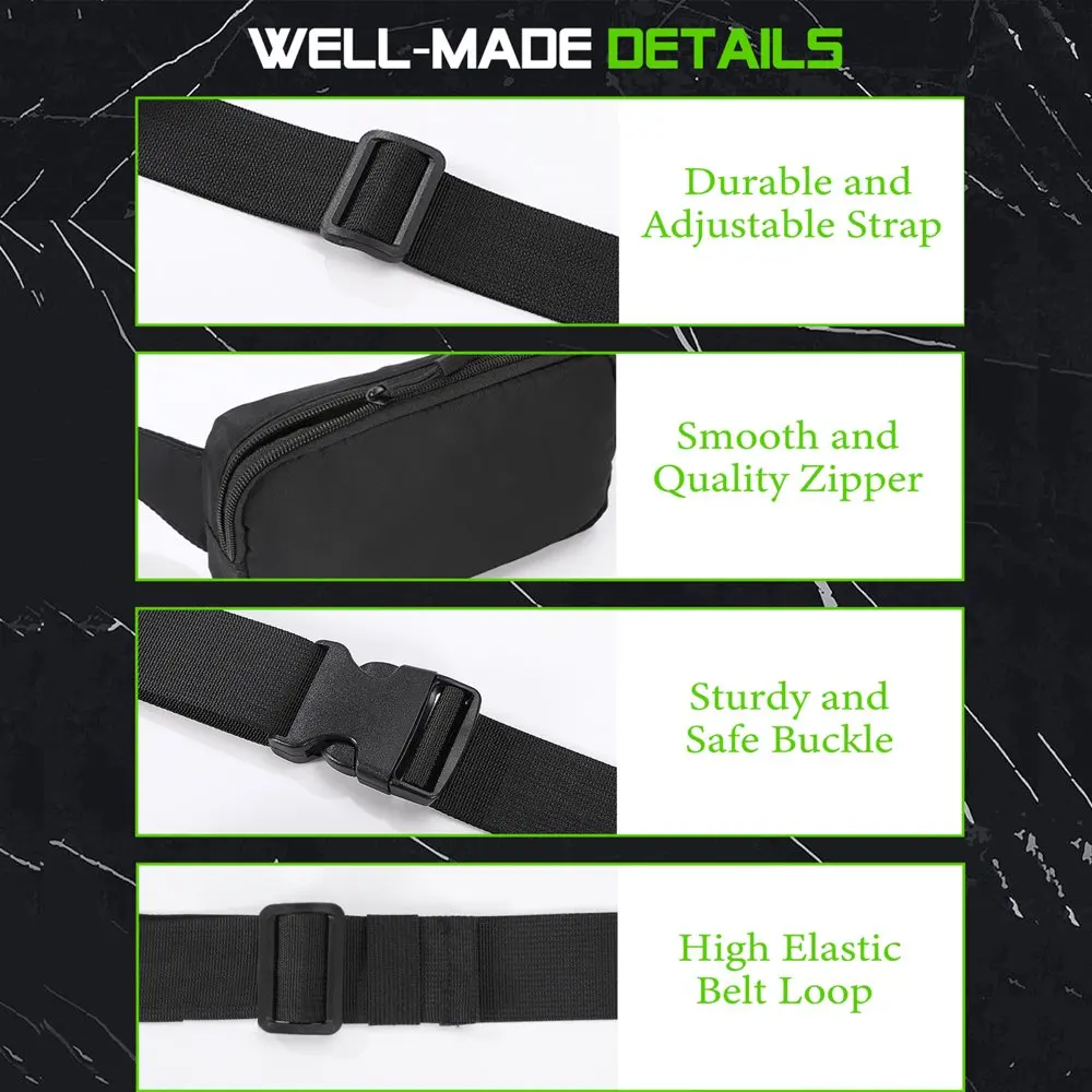 Fanny Packs  Women Men, Fashion Waist Packs with Adjustable Strap, Crossbody Mini Bag Fanny Pack Belt Bag  Running Outdoors Work